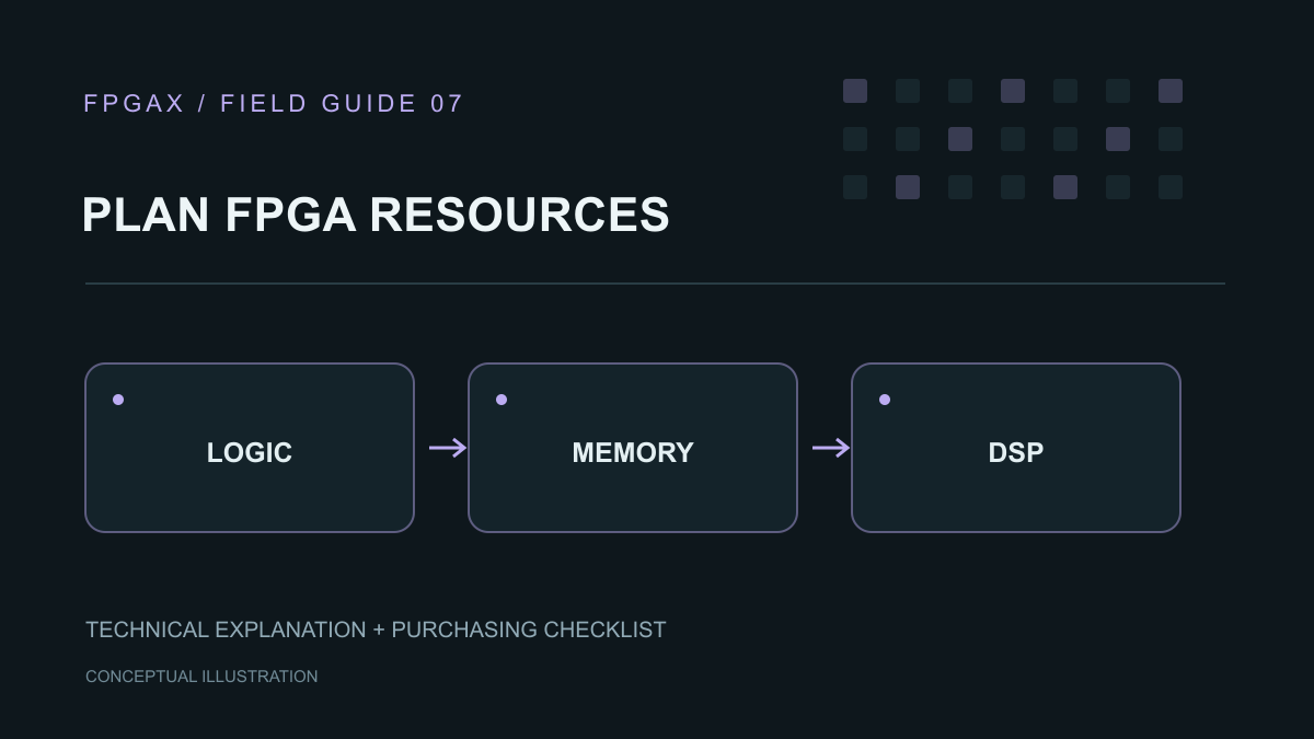 FPGA Logic, Memory and DSP Resources: Building a Requirements Table
