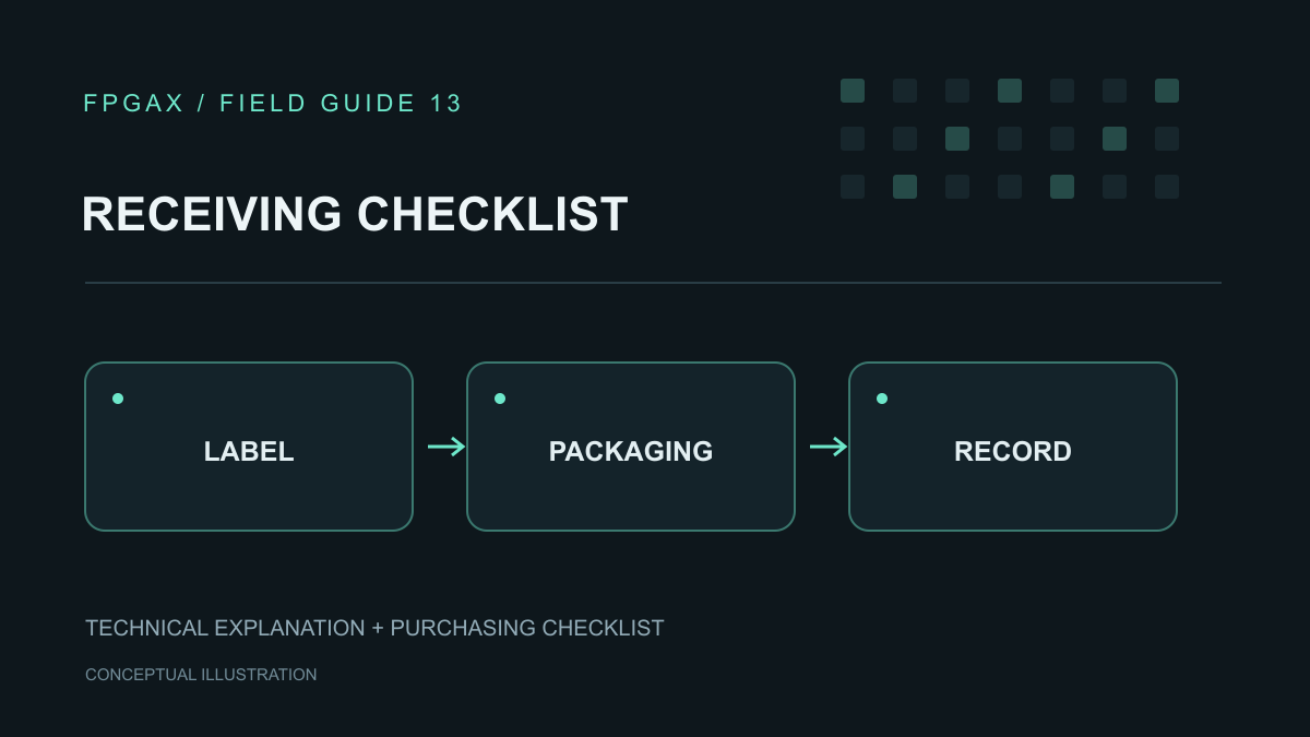 FPGA Packaging and Moisture Documentation: A Receiving Checklist