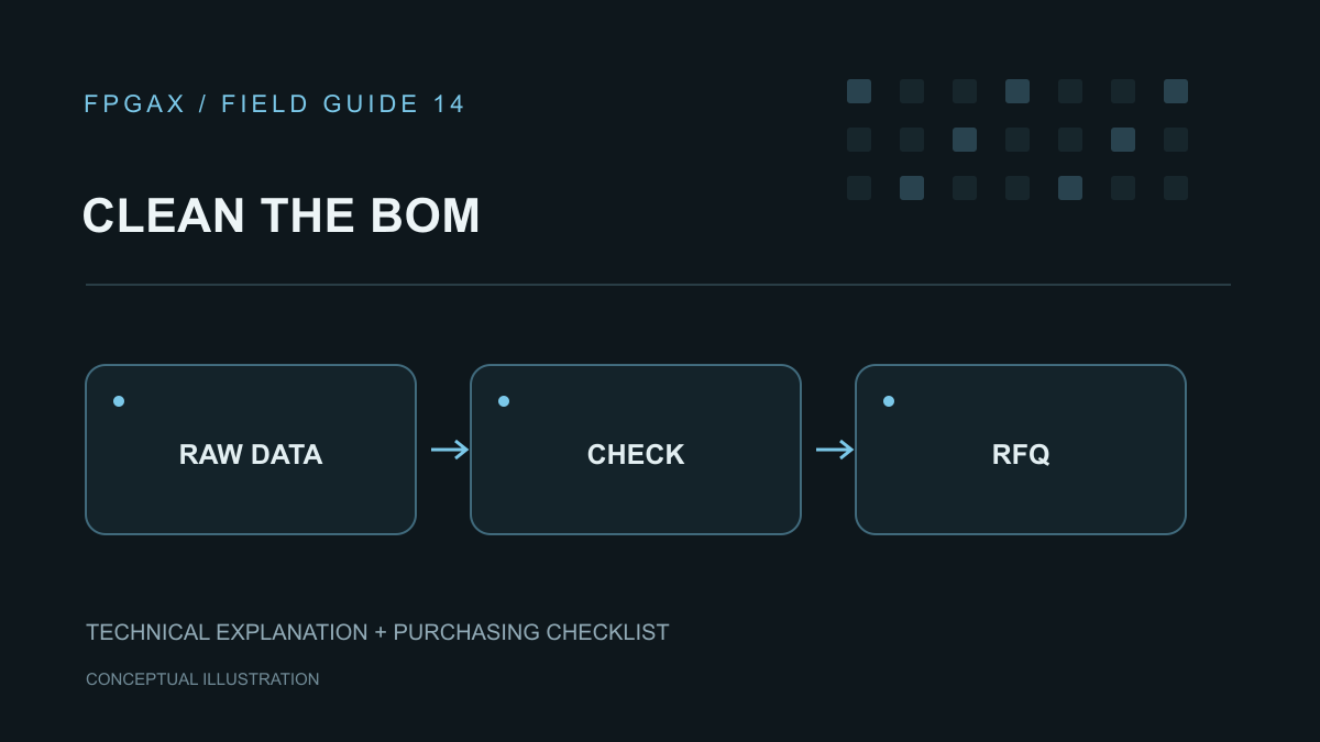 Cleaning an FPGA BOM: Missing Suffixes, Duplicate Lines and Alternatives